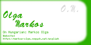 olga markos business card